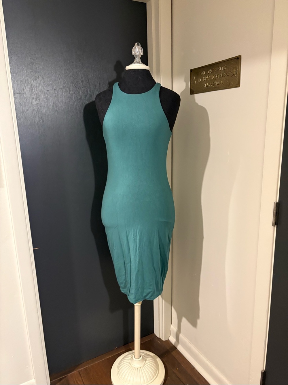 J. Crew Sleeveless Teal Green Form Fitting Racerback Dress 💜